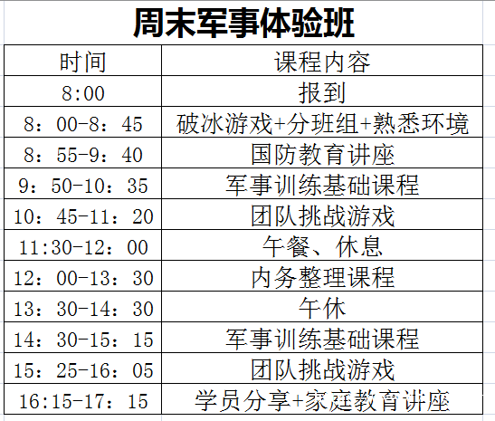 周末军事课