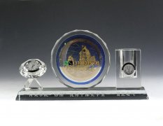 咸宁水晶三件套,水晶办公摆件,水晶办公礼品,办公纪念品,广东